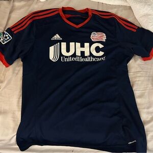 Adidas Navy and Red Soccer Jersey